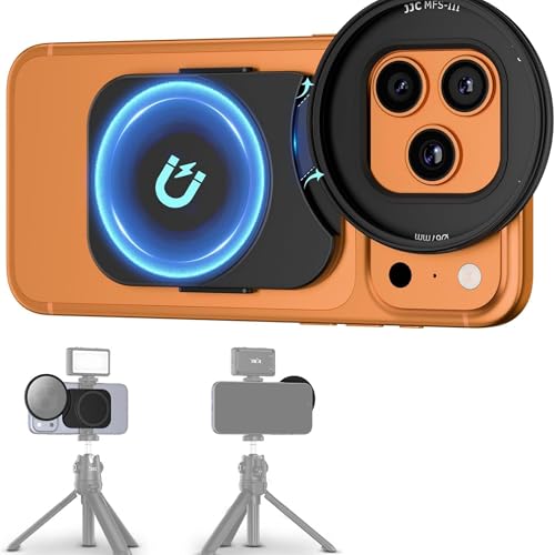 Upgraded 67mm Phone Lens Filter Adapter Mount for iPhone 17 16 15 14 Pro Pro Max Plus Air, Double-Sided Magnetic Phone Lens Filter Ring with 1/4-20" & Cold Shoe Pull-Out to fit 17 Pro Max (No Filters