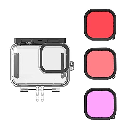 Kit Mergulho GoPro Hero 13/12 / 11/10 / 9 Black - Caixa Estanque + Filtros - Telesin