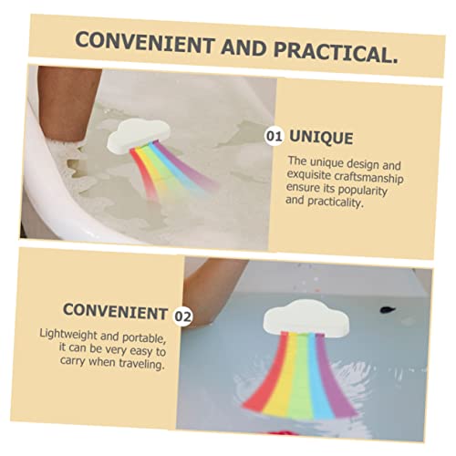 HAPINARY 3 Pecas Bolas sal banho arco-íris brinquedo banho bomba sal banho skin care skincare bomba