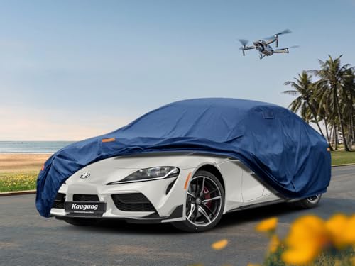 Image of Kaugung Heavy Duty Car Cover Custom Fit Toyota Supra (1993-2025), Waterproof All Weather Resistant Outdoor Sun Rain Dust Snow Protection with Anti-Theft Lock. (USA Warehouse, Within 3-7 Days)