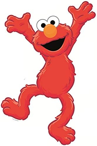 Adhesivo extraíble de pared de SesameStreet Elmo, arte decorativo para el hogar y habitación de los niños - 15 por 20 centímetros