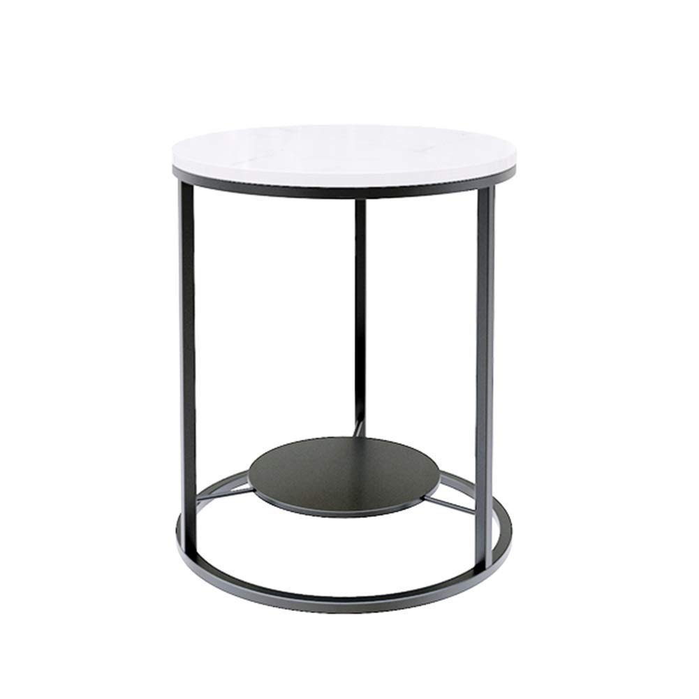 Table basse ronde en marbre 40x55 cm pour salon chaleureux