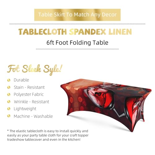 Housse table rectangulaire extensible élasthanne mariage fête