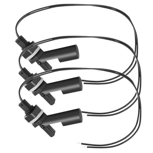 VISSQH 3 pièces capteur de niveau d'eau noire, capteur de niveau d'eau horizontal 10 W,d'eau capteur interrupteu,interrupteur à flotteur de liquide horizontal, pour réservoir, piscine,etc