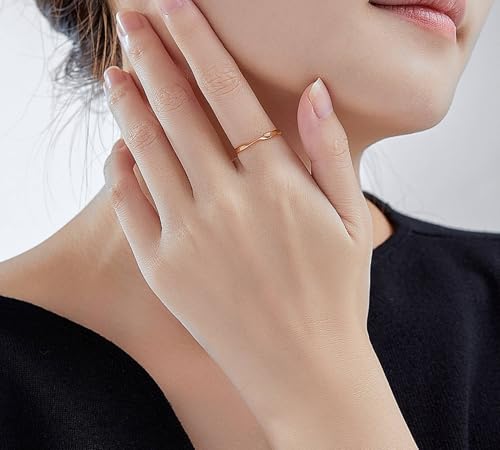 Bague Saint Valentin or rose AU750 cadeau sœur idéal