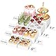 Lifewit 8 Stk. Display Ständer, Tortenständer mit Hohlen Böden, Wiederverwendbar Kunststoff Podest Deko für Cupcake, Dessert, Kosmetik, Parfüm Aufsteller, Kuchenständer für Buffet/Hochzeit/Party
