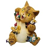 Diverses utilisations : la statue de jardin de chat de Noël a diverses utilisations, qui sont adaptées pour les jardins, les arbres, les fleurs, les parterres de fleurs, les clôtures, les allées, etc.