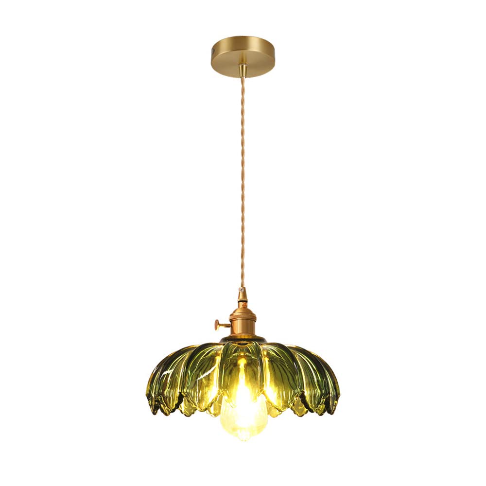 Lampe suspendue en verre E27 D9 lustre moderne en métal noir