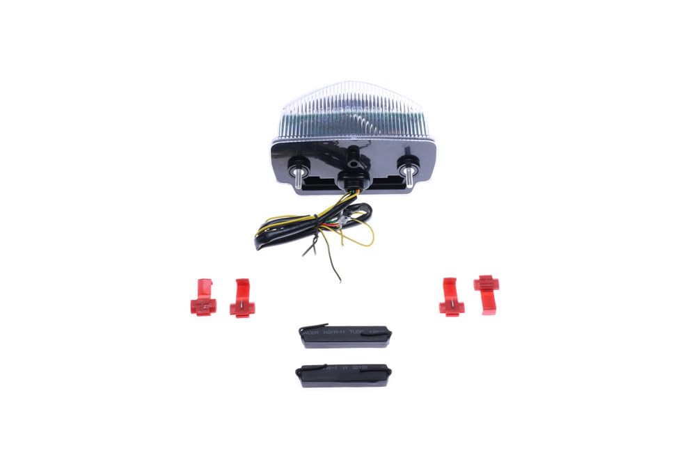 avdb-moto Światło tylne/stop LED kompatybilne z HONDA Crosstourer 1200 VFR X SC70 2012-2015, CBR 600 RR 600RR PC40 2007-2008, CBR 600 RR 600RR PC40 2009-2012 + Wbudowane kierunkowskazy (Jasna biel)