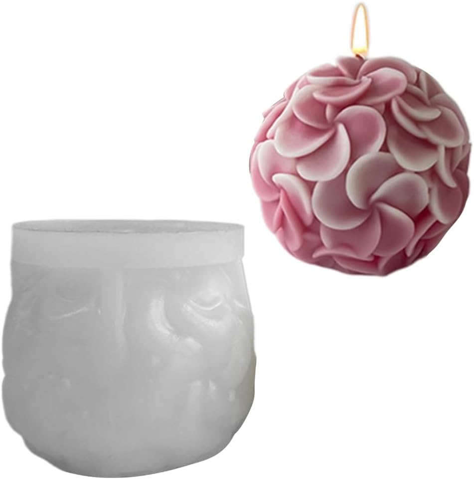 Beautiful Silicone Candle Moulds Soap Molds Hydrangea Shaped Wax Mould Hand-Making Mold Candle Accessaries for Candle