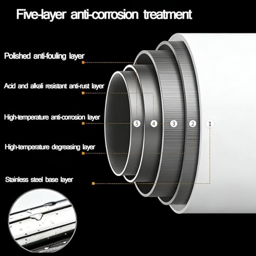 Barra extensible de acero inoxidable para cortina de ducha, barra ajustable sin taladro, para sala de estar, baño, dormitorio y balcón (0,4-0,5 m)