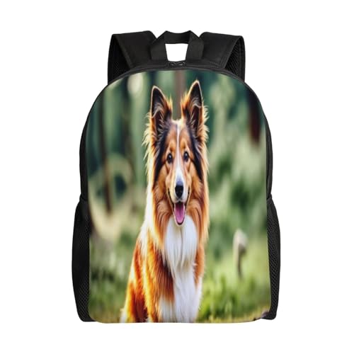 Teen Unisex Backpack Sheltie Cute Fur 16Inch Durable Backpack Gym Casual Daypack for Women Men Gift