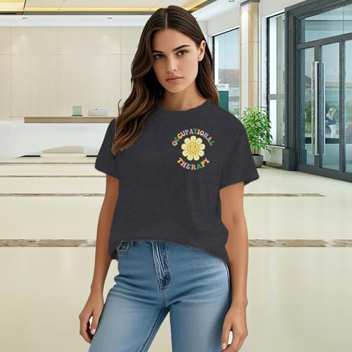 Womens Occupational Therapy Shirts OT Month Sunflower T-Shirt Occupational Therapist Tee2