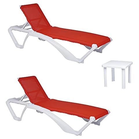 Conjunto de Tumbonas y Mesa Auxiliar RESOL Acqua Andorra Cover