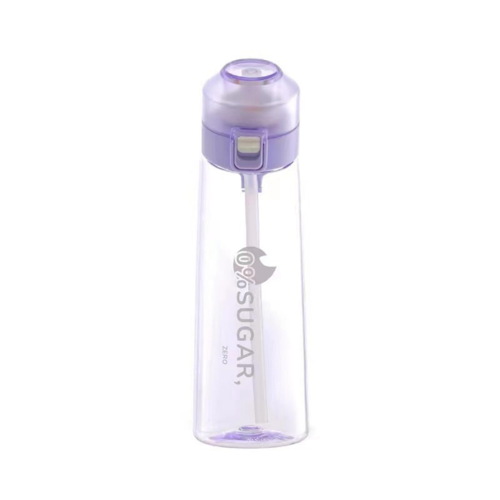 Water Bottle with Flavor Pods,Fruit Fragrance Water Bottle,Scent Water Cup,Sports Water Cup Suitable for Outdoor Sports (Strawberry, Sprite, Whiskey, Passion Fruit, Coffee, Purple)
