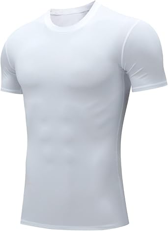Compression Shirts for Men Short Sleeve Baseball Jersey T-Shirts Trendy Color Block Raglan Shirt BaseLayer Undershirts