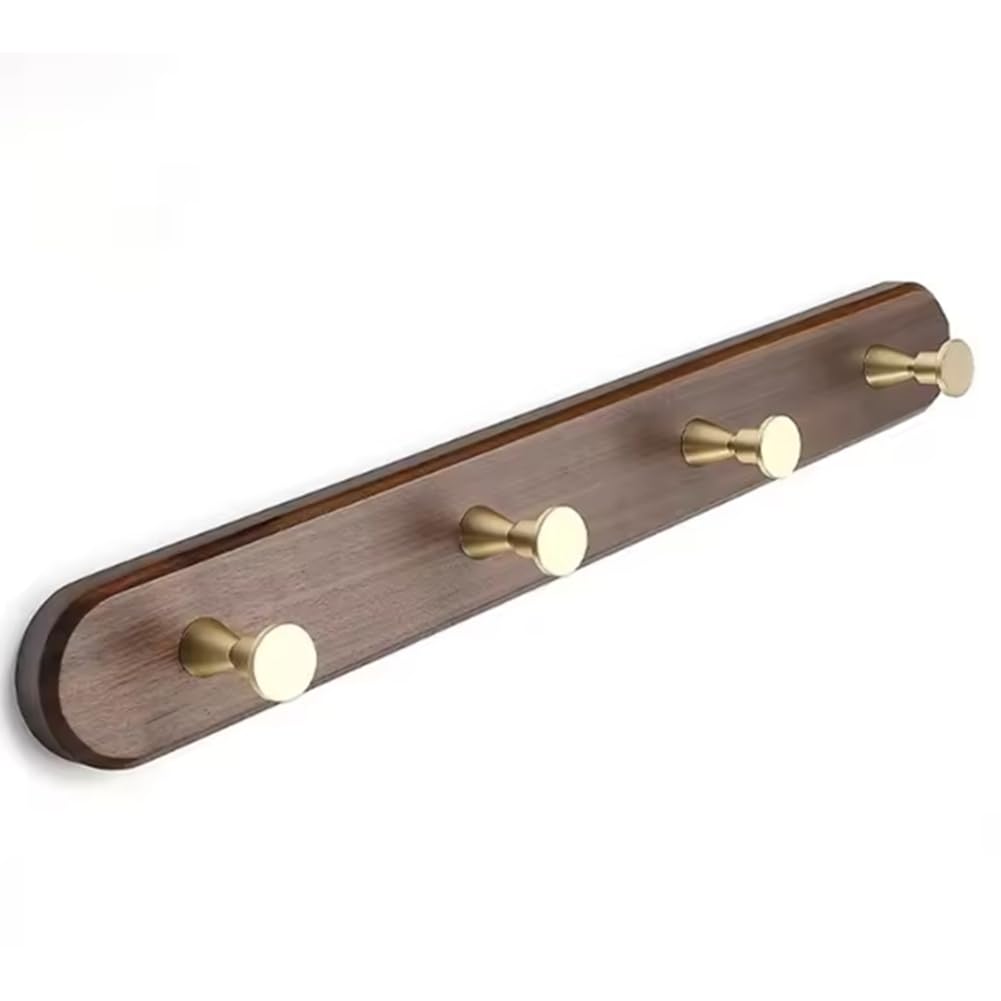 IJSDNVJNDX European Style Coat Racks Walnut Wood Hook for Behind Door Bedroom Bathroom Cloakroom Storage Rack Wall Decorations Hanger