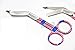 GERMAN EMT LISTER BANDAGE SCISSORS SHEARS 4.5 Inches WITH AMERICAN FLAG DESIGN CYNAMED