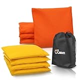 JBM Cornhole Bag 8 Color Available (Pack of 8) Weather Resistant Cornhole Bags with Recycled Plastic Pellets for Tossing Corn Hole Game - Free Carrying Bag Included