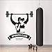 Gym musculation autocollant mural fitness club de sport logo sticker mural gym décoration musculation homme et femme affiche murale 57X59Cm