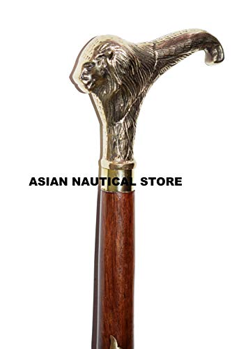 ASIAN NAUTICAL STORE Gehstock, schöner, Schwerer Griff für Männer und Frauen