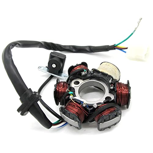 EUWBSSS STATOR del ALGLANA del FLIA DE EUWBSS 6 Bobina Magnética Magnédolero Estator de estator y estator de Encendido Magneto AC 6 Bobina de de Alambre para Piezas de Scooter Gy6 150cc Bicicleta Cover