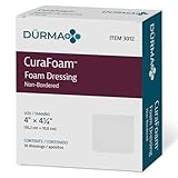 Dynarex Curafoam Foam Dressing, 4 x 4.25 Inch/10 Count