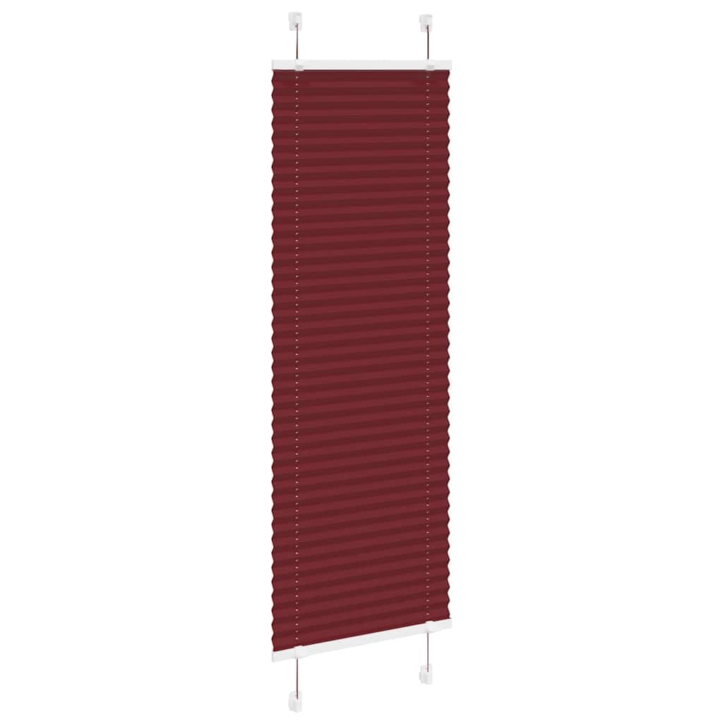 Plissee Bordeauxrot 50x150 cm aus Polyester, blickdichtes Sichtschutz Sonnenschutz Jalousie Rollo mit Klemmfix ohne Bohren, für Fenster und Büro, Blendschutz und Hitzeschutz