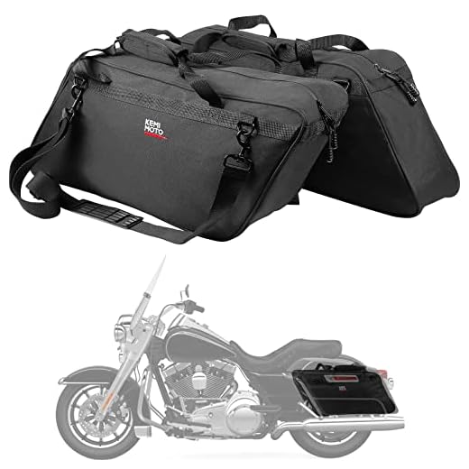 KEMIMOTO Street Glide Saddlebag Liners, 1 Pair of Motorcycle Hard Saddle Bag Inserts for Electra Glide Road King 1700 Royal Star