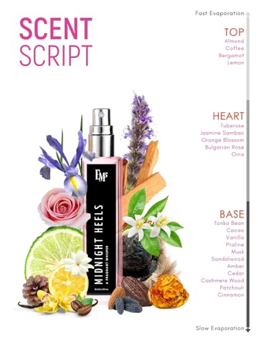 Image of EM5 Midnight Heels Perfume for Women | Sweet Warm Spicy Vanilla Powdery Fragrance | Eau de Parfum Spray | Luxury Gift for Her | 15ml