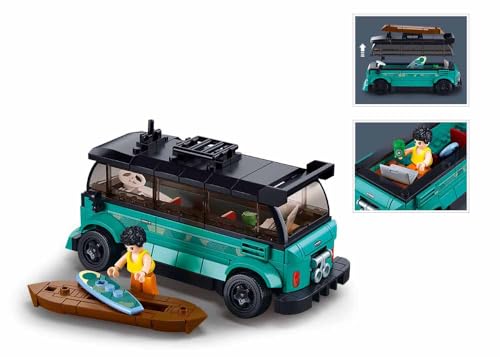 Sluban TS-1 Surf Car Modellbaukasten, 1/35 Maßstab, 276 Teile, Türkis-Schwarz, 8-14 Jahre, M38-B1191