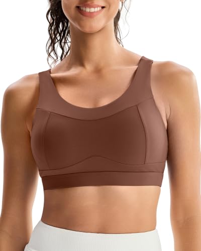 Image of RUNNING GIRL High Impact Sports Bras for Women,Racerback Running Bra Workout Crop Tank Tops Longline Sports Bra Push up