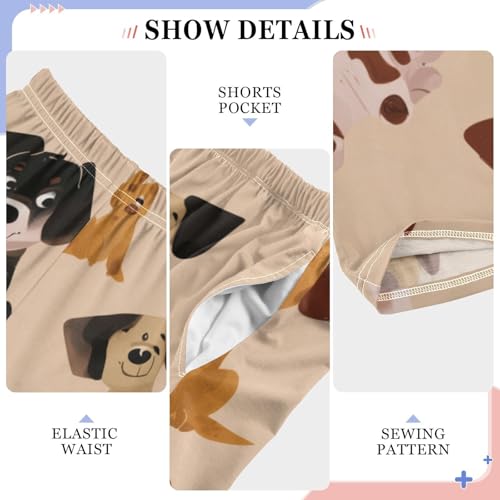 ZZXXB Dalmatian Dog Dachshund Boys Long Pants Soft Trousers Elastic Waist Kids Lounge Bottoms with Pockets S-XL4