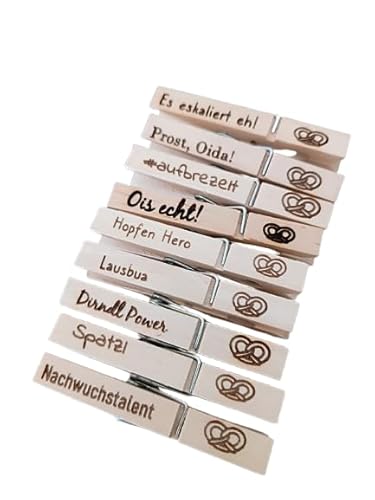 Glupperl Frühlingsfest Wiesnglupperl Personalisierte Wäscheklammer aus Holz, Handgefertigt mit Namen und Motiv, Oktoberfest Volksfest