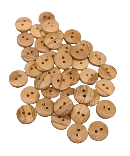 Miniatura 5 de Botiboton - Botones De Madera De Olivo De 2 Agujeros - Pequeños Para Bebe Y Grandes Para Abrigo Reversibles - Decorativos Para Costura Fabricado Y Enviado Desde España 12 Mm