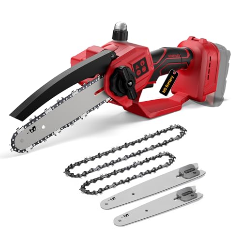 Mini Chainsaw for Milwaukee 18V Battery, Auto-Oiler, 8-Inch and 6-Inch 2-IN-1 Brushless Cordless...