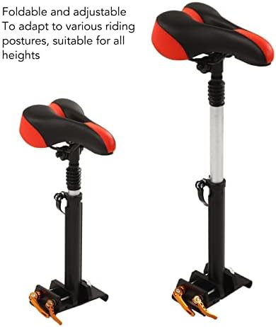 E Saddle Electric Scooter Seat, Adjustable Punch Scooter Seat Attachment, Universal Foldable Adjustable Electric Scooter Seats Saddle, No Punch Replacement
