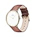 Produktbild Nordgreen Skandinavische Design Uhr Analog Quarz Gold | Weißes Ziffernblatt | Braunes, auswechselbares Leder Armband | Modell: Native