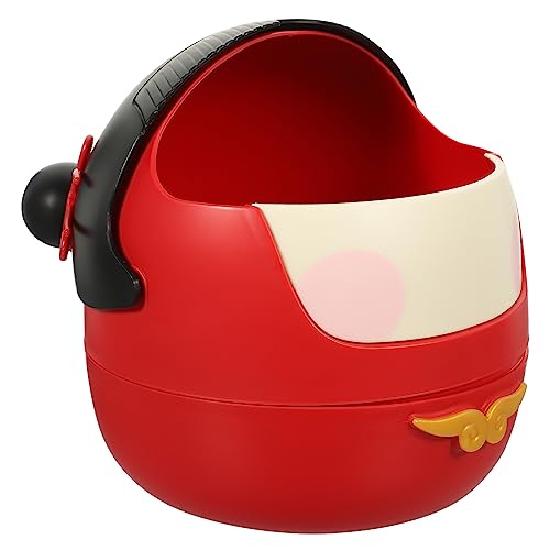Alipis Bote De Basura Con Tapa Cesta Delgado Vacío Bote De Basura Pequeño Papelera Auto Bin De Desecho De La Oficina Aire Divertido Desperdiciar Rojo Páginas