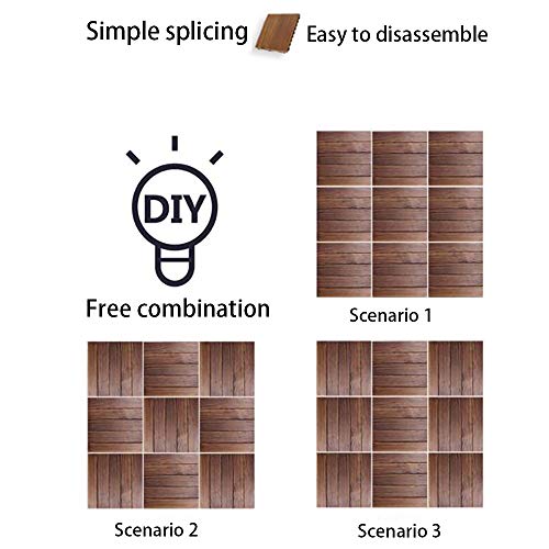 6PCS WPC Terrastegels kliktegels houtlook tuintegels, hout-look met drainage voor buiten, tuin, terras 30×30×2.5CM,30CM×30CM - Image 7