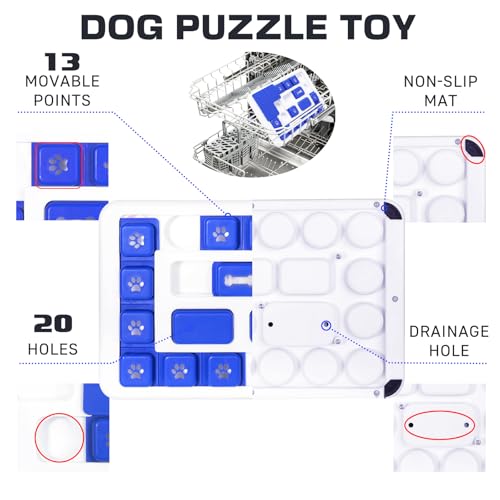 Blanlody Hundespielzeug Intelligenz, Intelligenzspielzeug für Hunde mit Quietschend Interaktives Hundespielzeug mit Beschäftigung, Futterspielzeug Hund für Kleine, Mittlere, Große Hunde und Katzen