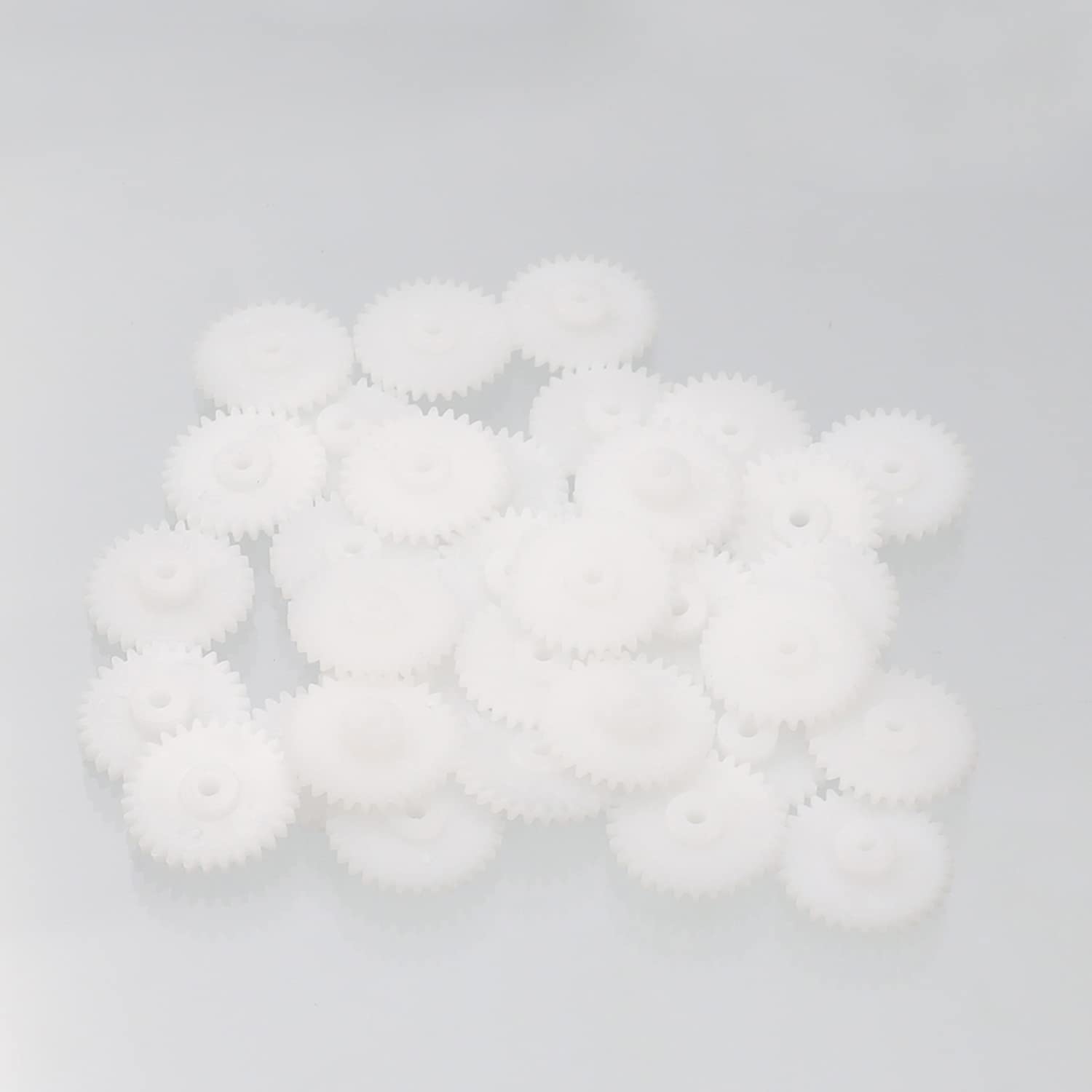 Othmro 50Pcs Plastic Gears 30 Teeth Model 302A Reduction Gear Plastic Worm Gears RC Vehicle Transmission Gears Plastic Crown Gears for RC Car Robot Motor DIY Project