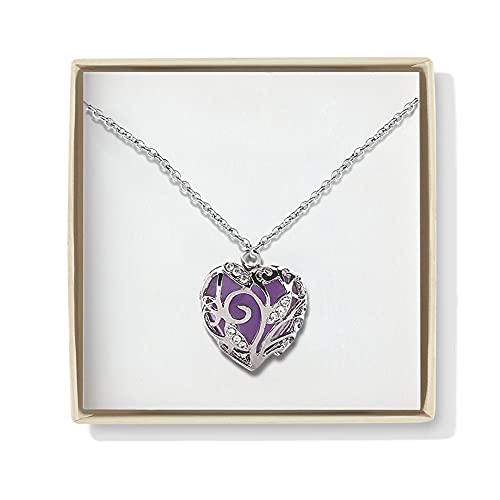 Hithop Glow In Dark Women Necklace Hollow Out Heart Crystal Pendant Luminous Chocker Necklace #TOP1