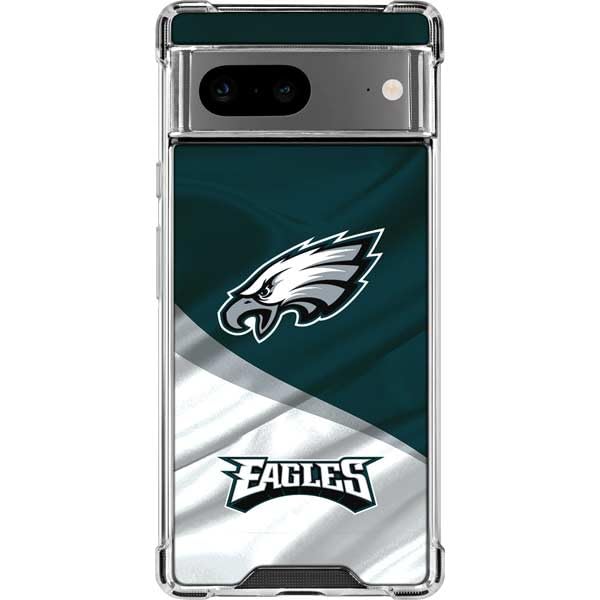 Skinit Clear Phone Case Compatible with Google Pixel 8 - Officially Licensed NFL Philadelphia Eagles Design
