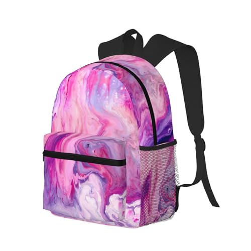 Sac à dos portable marbre violet pour protéger votre ordinateur - 2