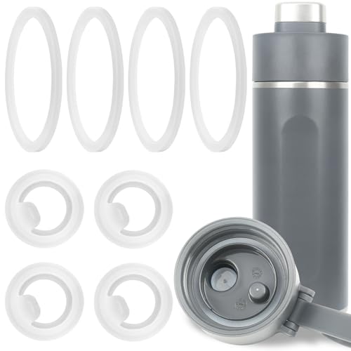 RZCOMP 8 Stück Ersatz-Dichtungen für Wasserflaschen,kompatibel mit Ninja (4 Dichtringe + 4 Dichtstopfen)