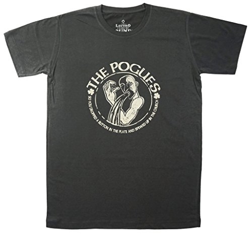 Lectro Men's The Pogues Punk Band T-Shirt XL Dark Grey