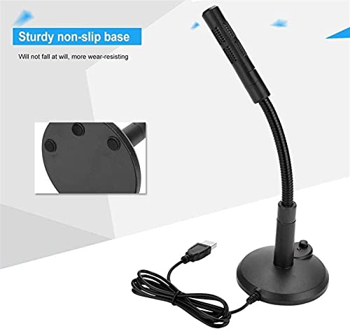HMBB USB Mikrofon for Computer, Steckerspiel, 360 ° Schwanenhals Omnidirektionales Kondensator MIC for Windows-Laptop… – Bild 5
