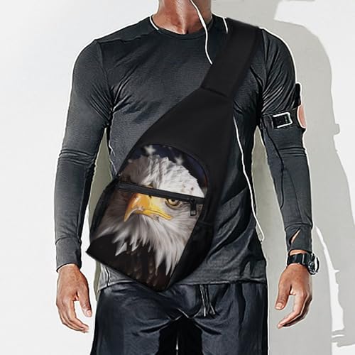 Bolso tipo sling para mujer y hombre con diseño bandera EEUU miniatura 7