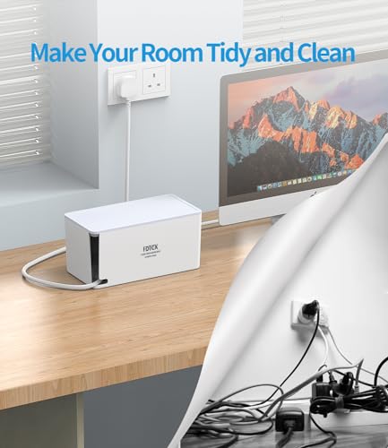 Multiprise 4m avec USB C et 5 prises blanc discret